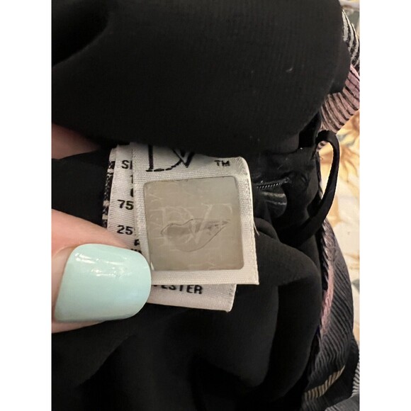 Diane Von Furstenberg Lizbeth Silk Geometric Quilted Waistband V-Neck Dress 6 - Picture 7 of 9